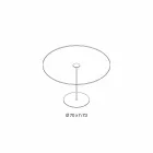 Round Dining Table with Extralight Glass Top Made in Italy - Dolce Viadurini
