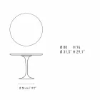 Round Dining Table in Marble and Painted Aluminum Made in Italy - Superb Viadurini