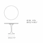 Round Dining Table in Marble and Painted Aluminum Made in Italy - Superb Viadurini