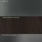 Round Dining Table in Smoked Glass with Wooden Base Made in Italy - Rondo Viadurini