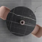 Round Dining Table Metal and Laminated Hpl Made in Italy - Bastiano Viadurini