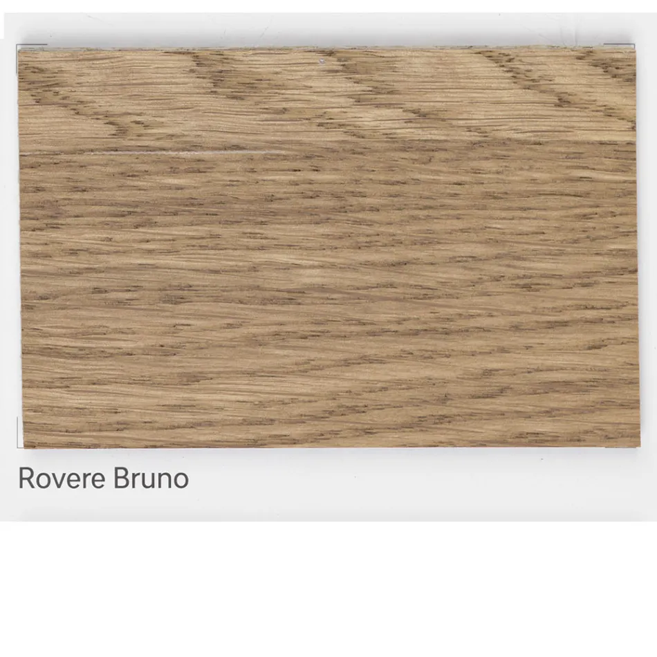 Solid Oak Dining Table Available with Various Edges Made in Italy - Boromir Viadurini