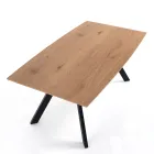 Living room table with steel legs and MDF top - Terullio Viadurini