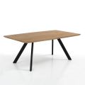 Living room table with steel legs and MDF top - Terullio