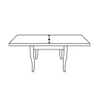 Living Room Table Extendable to 200 cm Made in Italy - Panas Viadurini
