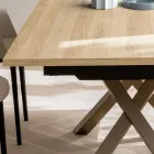 Extendable Living Room Table 260 or 300 cm in Metal and HPL - Borgo Viadurini