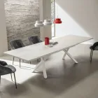 Extendable Living Room Table 260 or 300 cm in Metal and HPL - Borgo Viadurini