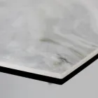 Extendable Living Room Table with Barrel-Shaped Top in Ceramic Made in Italy - Glasses Viadurini