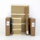 Extendable Living Room Table with Barrel-Shaped Top in Ceramic Made in Italy - Glasses Viadurini