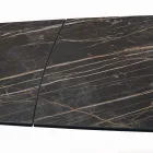 Extendable Living Room Table with Barrel-Shaped Top in Ceramic Made in Italy - Glasses Viadurini