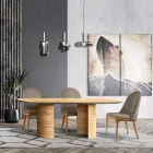 Living Room Table with Wooden Top and Base Made in Italy - Auction Viadurini