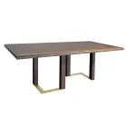 Living Room Table with Structure in Knotted Oak Made in Italy - Giusy Viadurini