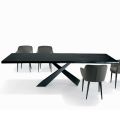 Fixed Living Room Table with Barked Edge Made in Italy - Ferie