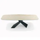 Fixed Living Room Table with Ceramic Top Made in Italy - Holidays Viadurini