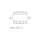 Fixed Living Room Table with Ceramic Top Made in Italy - Holidays Viadurini