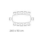 Fixed Living Room Table with Ceramic Top Made in Italy - Holidays Viadurini