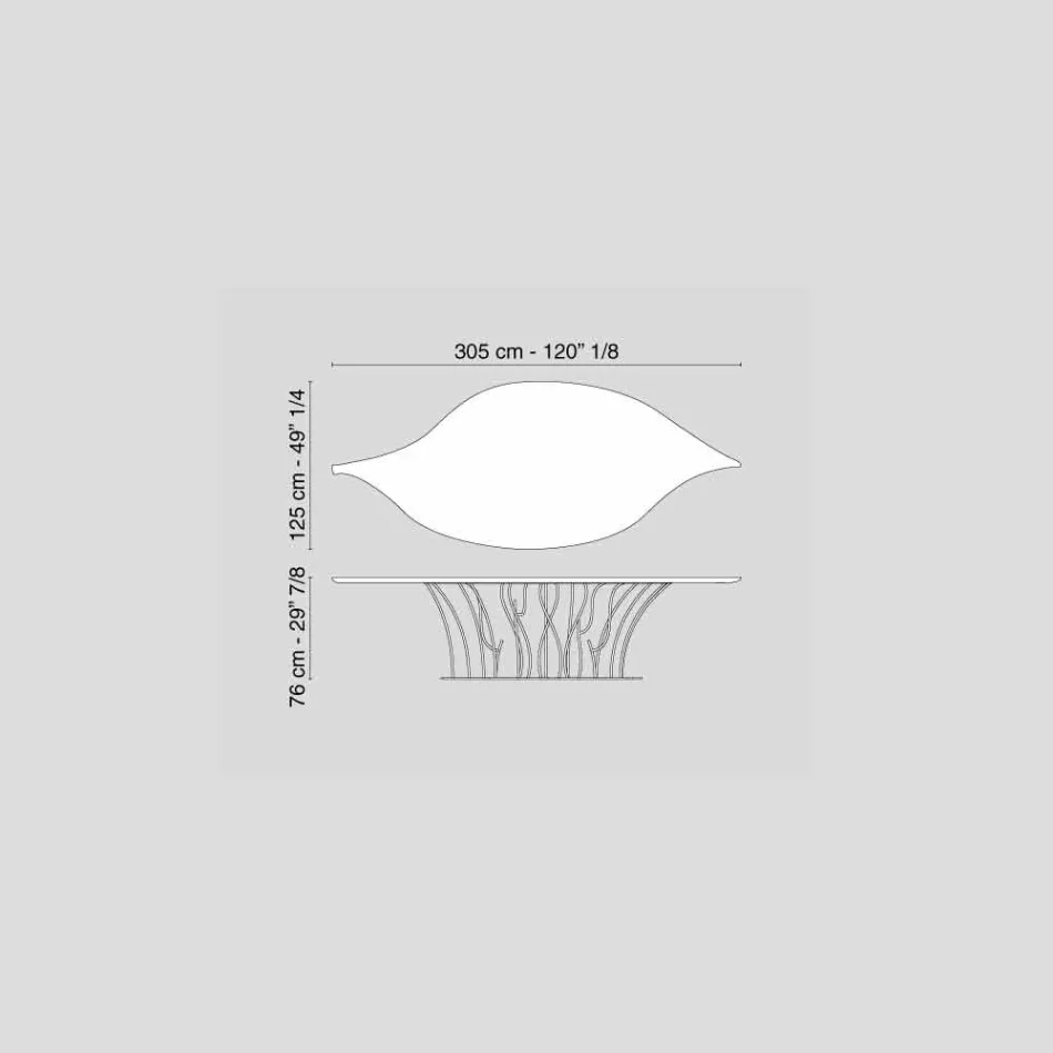 Design table veneered oak and walnut wood Fenice Viadurini