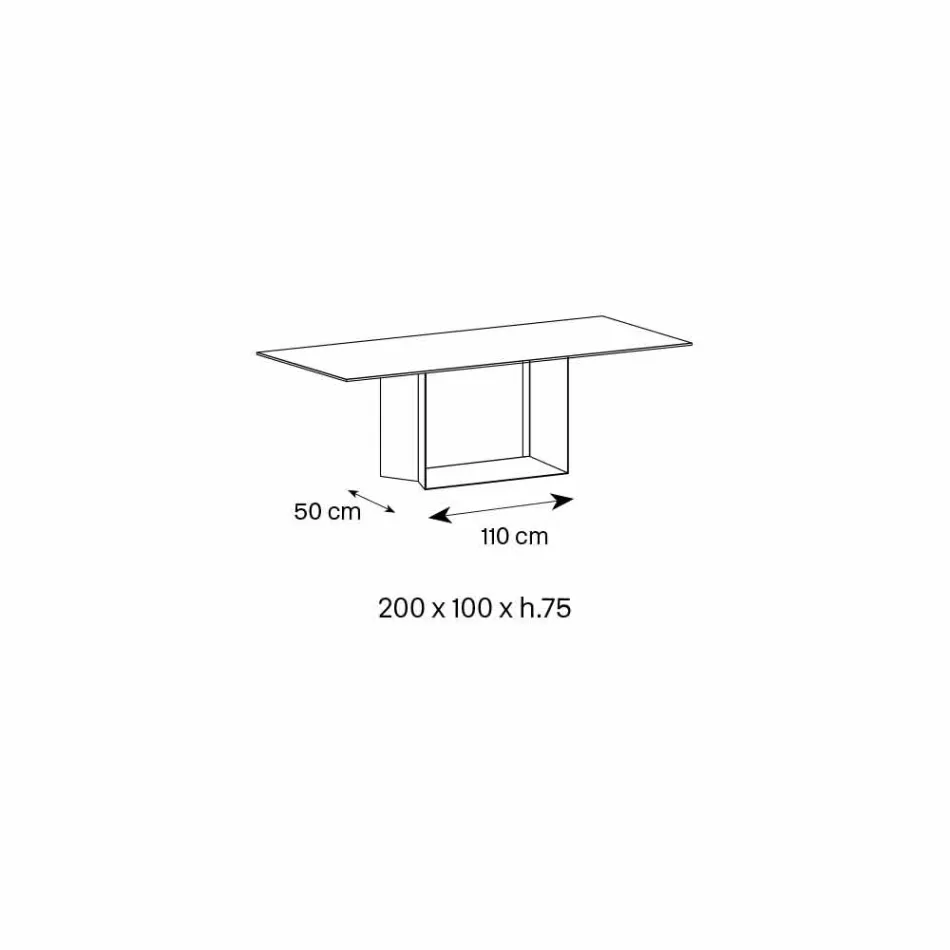 Design Table in Matt Noir Desir Ceramic and Metal Made in Italy - Dark Brown Viadurini