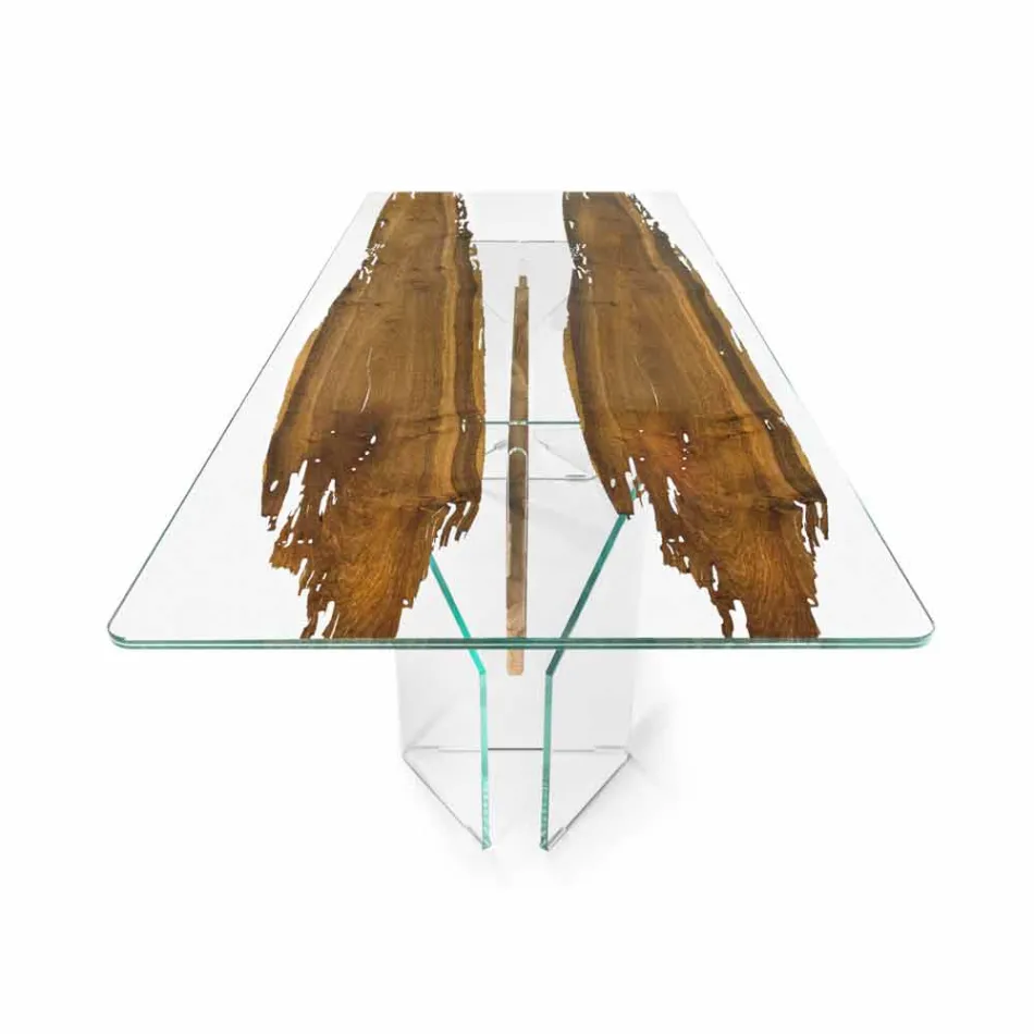 of dolphin wooden design table and Venice Venetian glass Viadurini