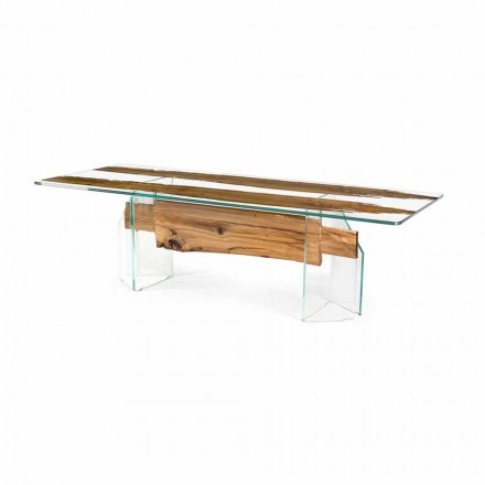 of dolphin wooden design table and Venice Venetian glass Viadurini