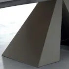 Design Table in Veneered Wood and Steel Made in Italy – Dalmata Viadurini