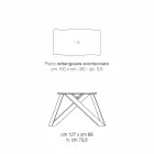 Design table in solid wood produced in Italy, Wilmer Viadurini