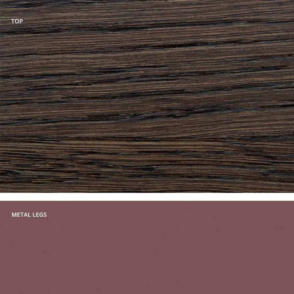 Design table in solid wood produced in Italy, Wilmer Viadurini