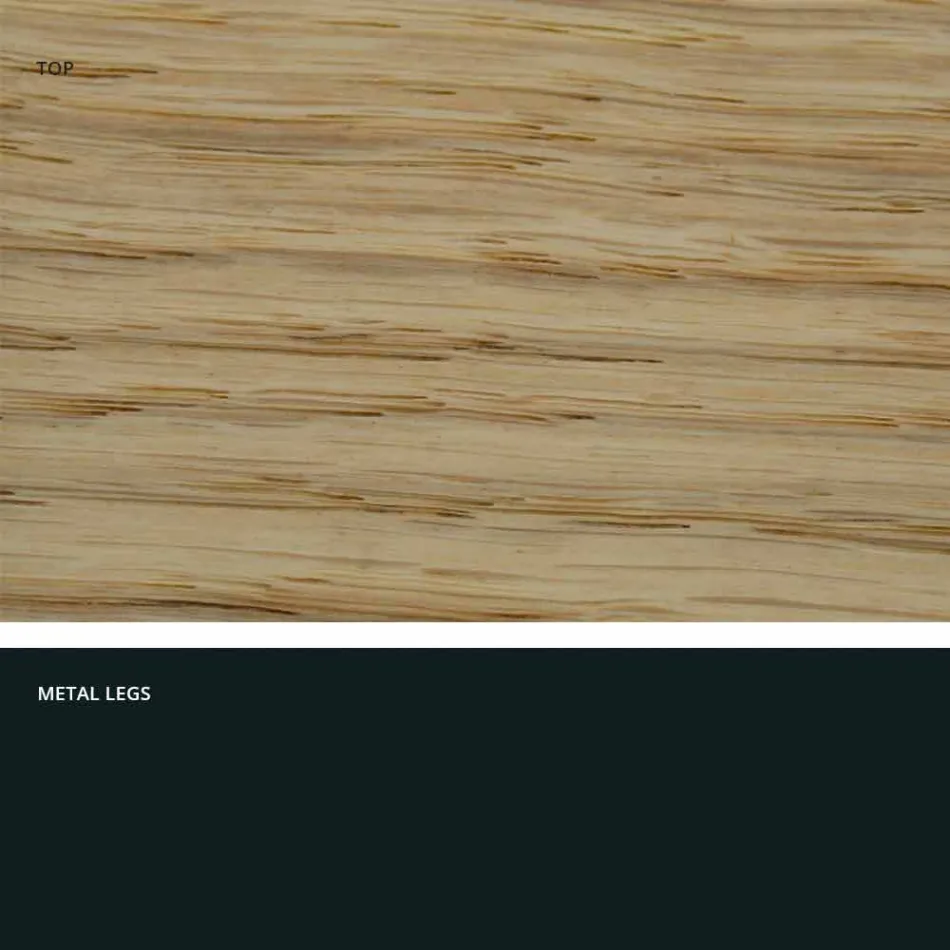 Design table in solid wood produced in Italy, Wilmer Viadurini