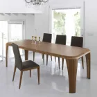 Modern wooden design table handmade in Italy Wood Viadurini