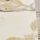 Fixed Table 210x110 cm with Marble Effect Ceramic Top - Tano Viadurini