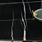 Fixed Table 210x110 cm with Marble Effect Ceramic Top - Tano Viadurini