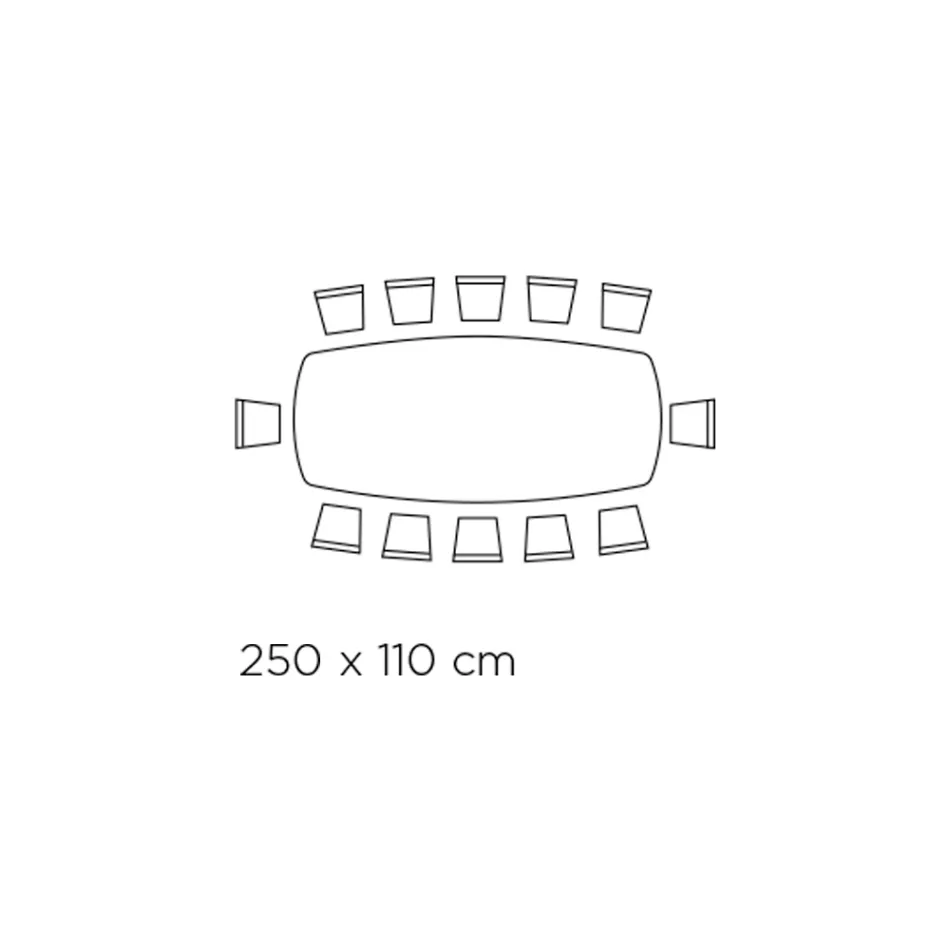Fixed Barrel-shaped Table with Laminate and Steel Top Made in Italy - Grotta Viadurini