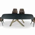 Fixed Barrel Table with Laminate Top Made in Italy - Settimmio Viadurini