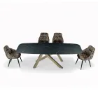 Fixed Barrel Table with Laminate Top Made in Italy - Settimmio Viadurini