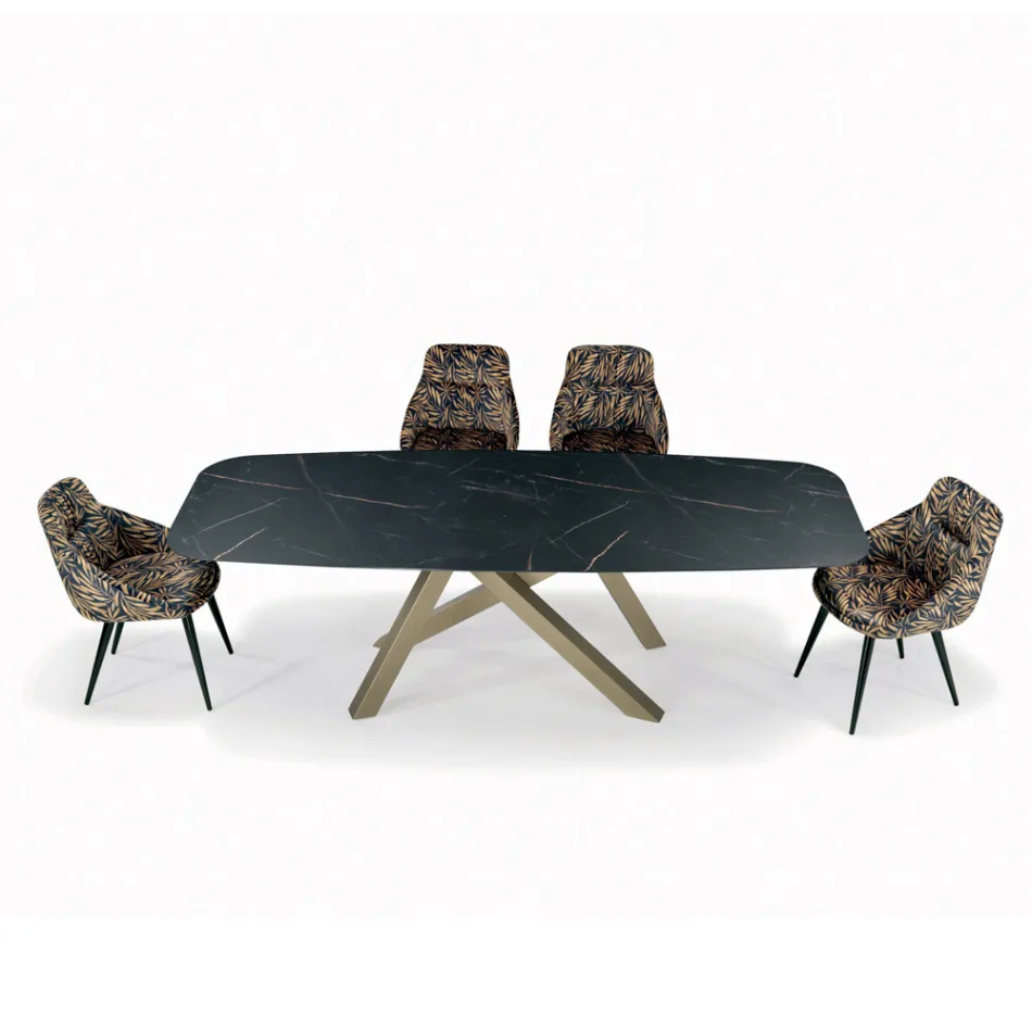 Fixed Barrel Table with Laminate Top Made in Italy - Settimmio Viadurini