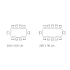 Fixed Table with Black Steel Base and Laminate Top Made in Italy - Glasses Viadurini