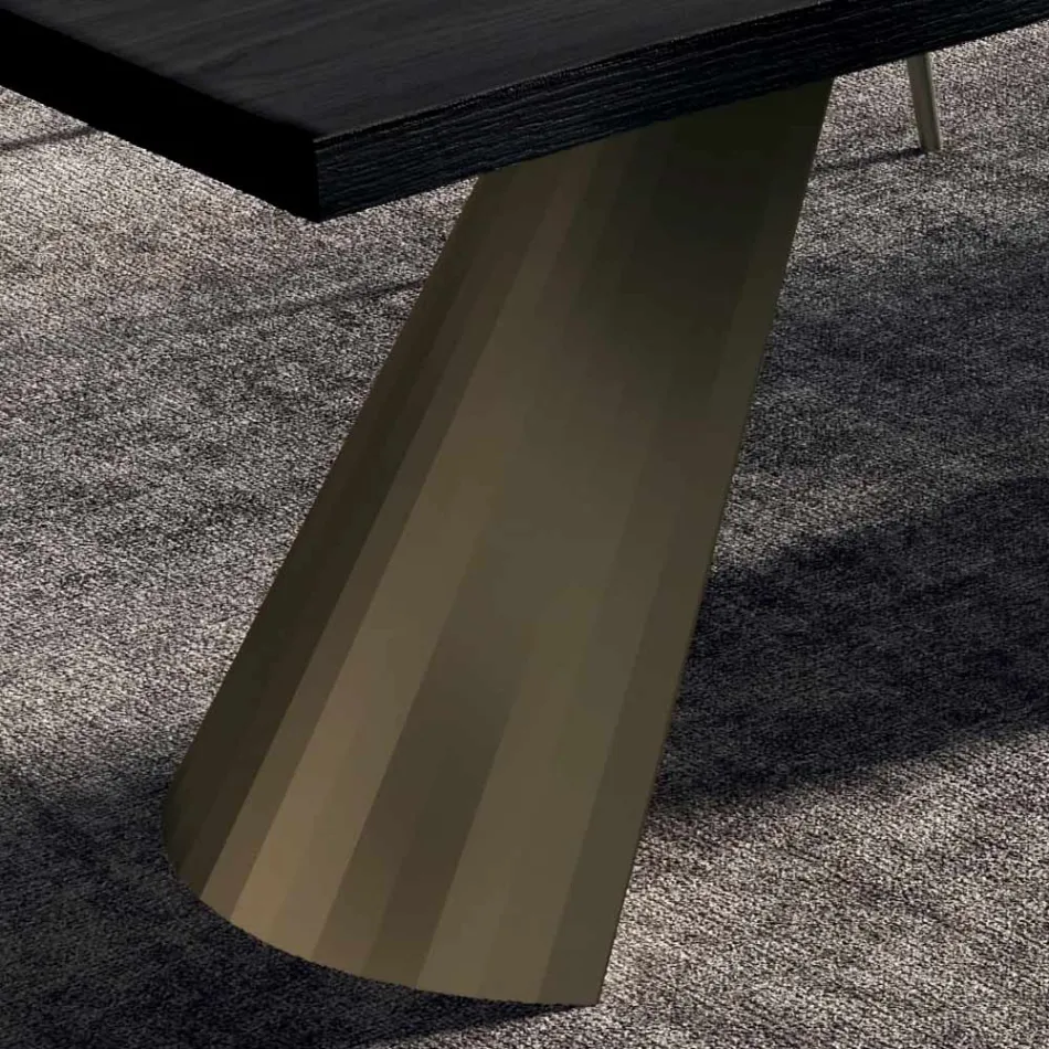 Fixed Table with Irregular Debarked Edge Made in Italy - Glasses Viadurini