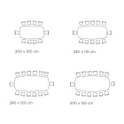 Fixed Table with Barrel-Shaped Top in Ceramic Made in Italy - Settimmio Viadurini