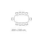 Fixed Table with Barrel-Shaped Glass Top and Steel Base Made in Italy - Ezzellino Viadurini