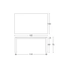 Fixed Outdoor Table in Hpl Alicante and Metal Base Made in Italy - Carl Viadurini