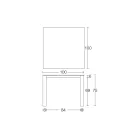 Fixed Outdoor Table in Hpl Alicante and Metal Base Made in Italy - Carl Viadurini