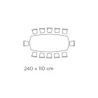 Fixed Table in Polished Amazonite Ceramic Made in Italy - Grotta Viadurini