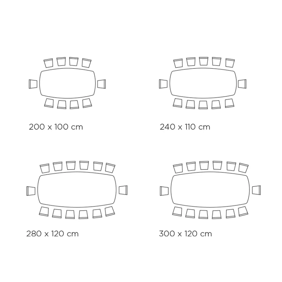 Fixed Ceramic Table and Base in Black Painted Steel Made in Italy - Glasses Viadurini