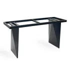 Fixed Table in Metal and Ceramic Top Arabesque Glossy - Eronte Viadurini