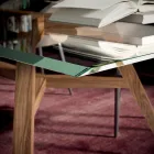 Fixed Rectangular Table in Extra-clear Glass and Ash Made in Italy - North Viadurini