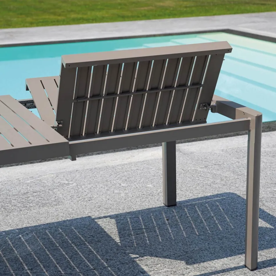 Garden Table Extendable to 240 cm with Aluminum Structure - Geoffroy Viadurini