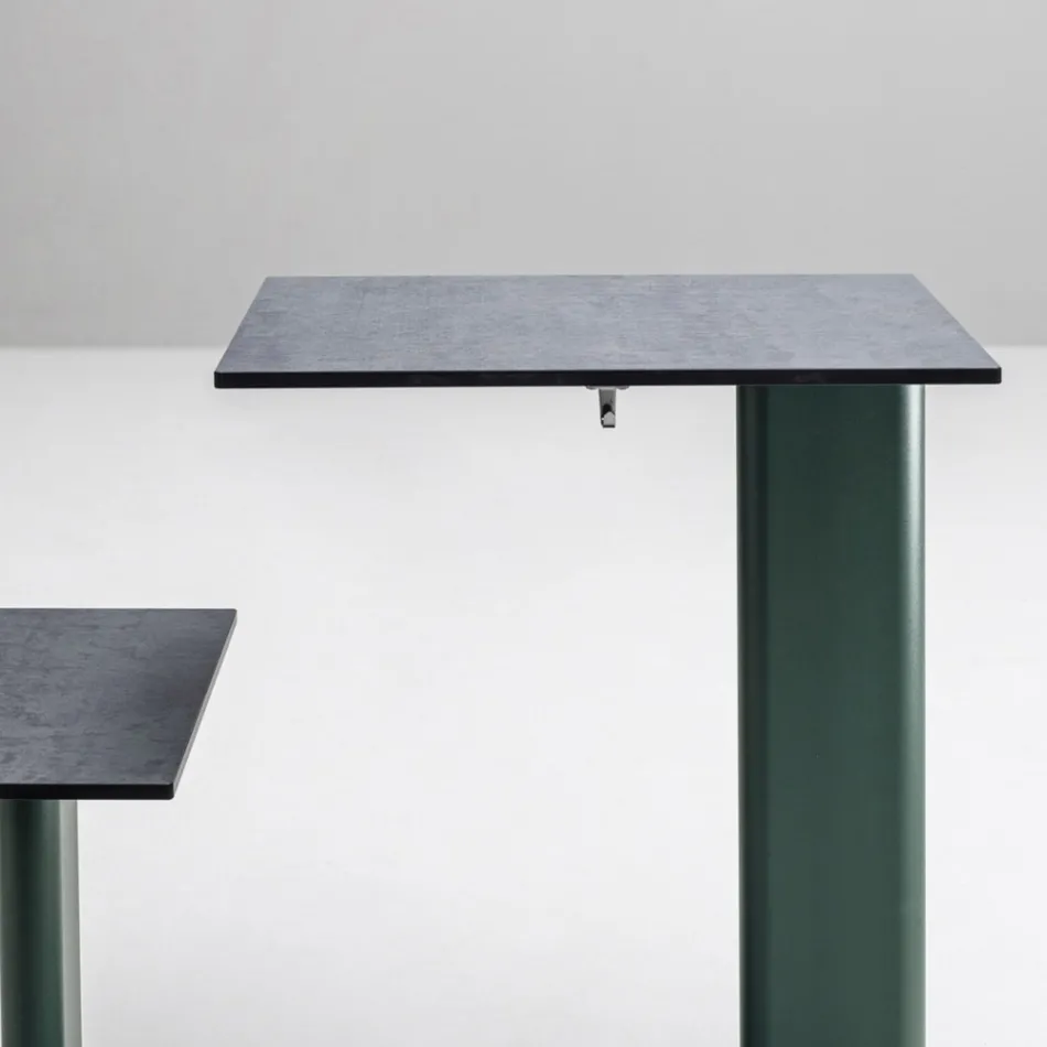 Garden Table with Aluminum Seat Made in Italy - Plinto by Varaschin Viadurini