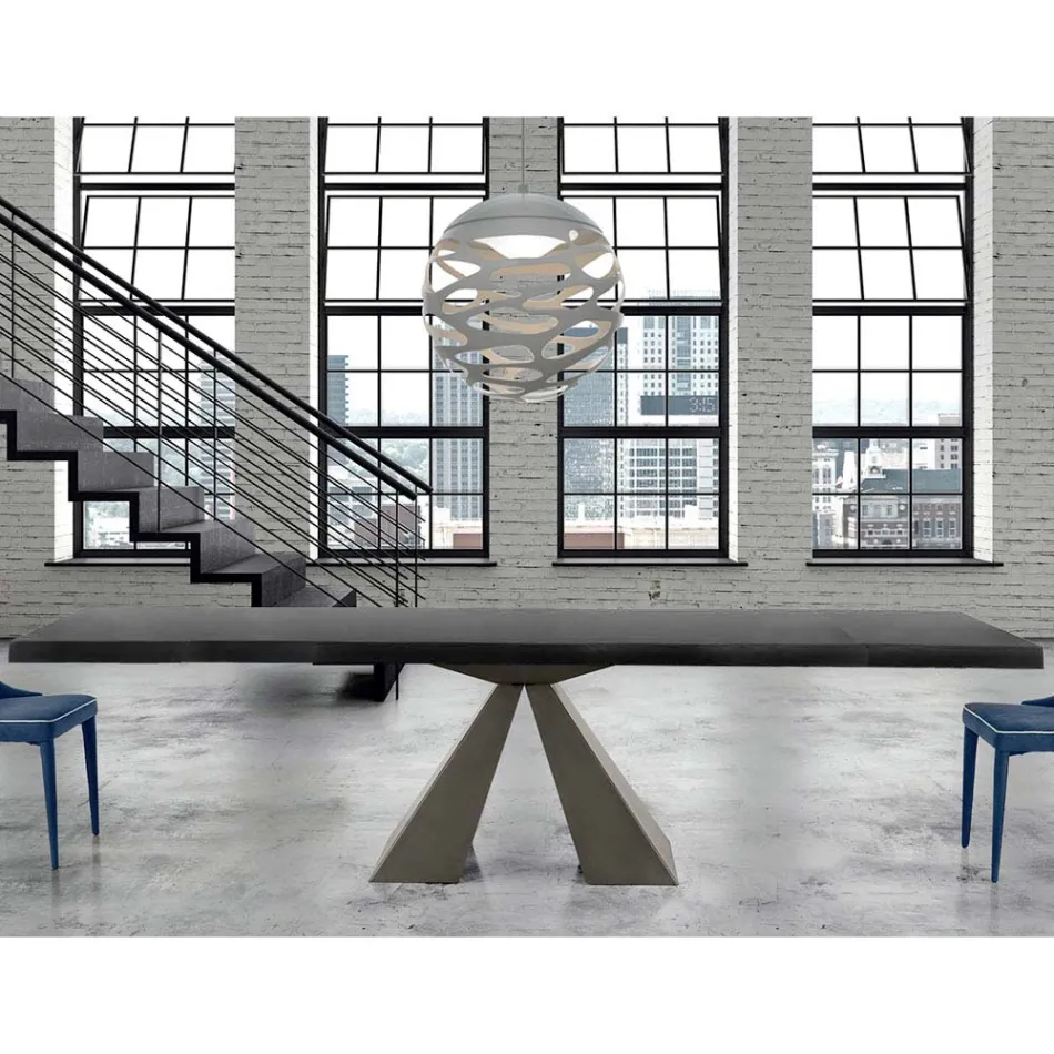 Modern Wooden Table Extendable up to 300 cm Made in Italy - Dalmatian Viadurini