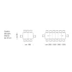 Extendable Laminate Wooden Table up to 470 cm Made in Italy – Gordito Viadurini