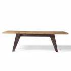 Modern design natural alder solid wood table, Antonio Viadurini